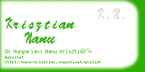 krisztian nanu business card